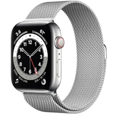 Apple Watch Series 6 44mm Aluminum Milanese Loop A2292 GPS smartwatch