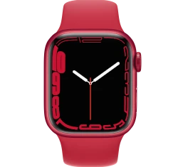 Apple Watch Series 7 41mm Red Aluminum Case with Apple OEM Band A2473 GPS Only smartwatch
