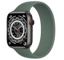 Apple Watch Series 7 41mm Titanium Case with Apple OEM Band A2475 GPS Cellular