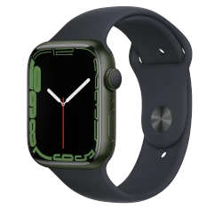 Apple Watch Series 7 45mm Green Aluminum Case with Apple OEM Band A2474 GPS Only smartwatch