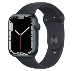Apple Watch Series 7 45mm Midnight Aluminum Case with Apple OEM Band A2477 GPS Cellular
