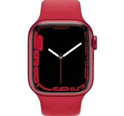 Apple Watch Series 7 45mm Red Aluminum Case with Apple OEM Band A2474 GPS Only smartwatch