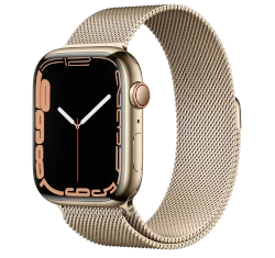 Apple Watch Series 7 45mm Silver Stainless Steel Case with Link Bracelet A2477 GPS Cellular smartwatch