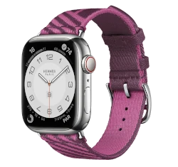 Apple Watch Series 7 Hermes 41mm Silver Stainless Steel Case with Hermes Jumping Single Tour A2475 GPS Cellular