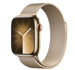 Apple Watch Series 8 41mm Gold Stainless Steel Case with OEM Band A2772 GPS Cellular