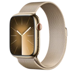 Apple Watch Series 8 45mm Gold Stainless Steel Case with Apple OEM Band A2774 GPS Cellular smartwatch