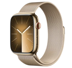 Apple Watch Series 8 45mm Gold Stainless Steel Case with OEM Band A2774 GPS Cellular smartwatch