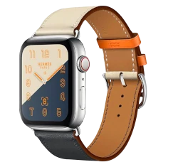 Apple Watch Series 8 Hermes 41mm Silver Stainless Steel Case with Hermes Gourmette Double Tour A2772 GPS Cellular smartwatch