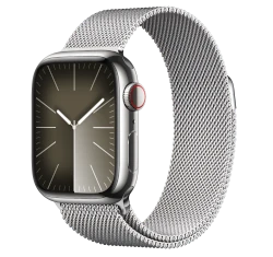 Apple Watch Series 8 Hermes 41mm Silver Stainless Steel Case with Single Tour Deployment Buckle A2772 GPS Cellular