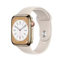 Apple Watch Series 8 Hermes 45mm Silver Stainless Steel Case with Hermes Gourmette Double Tour A2774 GPS Cellular