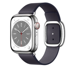 Apple Watch Series 8 Hermes 45mm Silver Stainless Steel Case with Hermes H Diagonal Single Tour A2774 GPS Cellular smartwatch