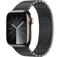 Apple Watch Series 9 41mm Graphite Stainless Steel Case with Apple OEM Band A2982 GPS Cellular smartwatch