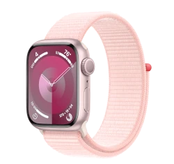 Apple Watch Series 9 41mm Pink Aluminum Case with Apple OEM Band A2978 GPS Only smartwatch