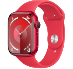 Apple Watch Series 9 41mm Red Aluminum Case with Apple OEM Band A2978 GPS Only smartwatch