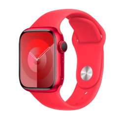 Apple Watch Series 9 41mm Red Aluminum Case with Apple OEM Band A2982 GPS Cellular smartwatch