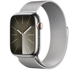 Apple Watch Series 9 41mm Silver Stainless Steel Case with Link Bracelet A2982 GPS Cellular smartwatch