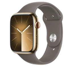 Apple Watch Series 9 45mm Gold Stainless Steel Case with Apple OEM Band A2984 GPS Cellular smartwatch