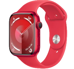 Apple Watch Series 9 45mm Red Aluminum Case with Apple OEM Band A2984 GPS Cellular smartwatch