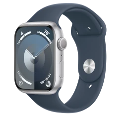 Apple Watch Series 9 45mm Silver Aluminum Case with Apple OEM Band A2980 GPS Only smartwatch