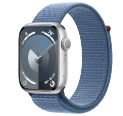 Apple Watch Series 9 45mm Silver Stainless Steel Case with Milanese Loop A2984 GPS Cellular smartwatch