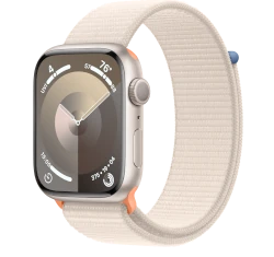 Apple Watch Series 9 45mm Starlight Aluminum Case with Apple OEM Band A2980 GPS Only smartwatch