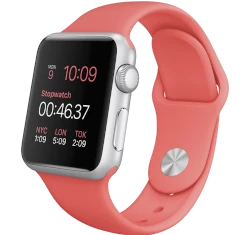 Apple Watch Sport 38mm Silver Aluminum Pink Sport Band MJ2W2LL/A smartwatch