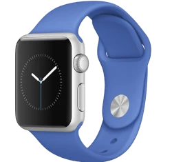 Apple Watch Sport 38mm Silver Aluminum Royal Blue Sport Band MMF22LL/A smartwatch