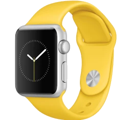 Apple Watch Sport 38mm Silver Aluminum Yellow Sport Band MMF02LL/A smartwatch