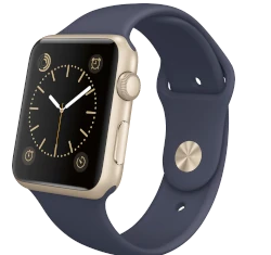 Apple Watch Sport 42mm Gold Aluminum Midnight Blue Sport Band MLC72LL/A smartwatch
