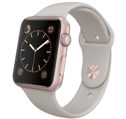 Apple Watch Sport 42mm Rose Gold Aluminum Stone Sport Band MLC62LL/A smartwatch