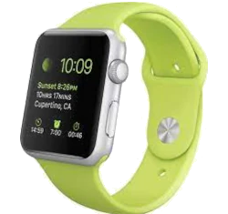 Apple Watch Sport 42mm Silver Aluminum Green Sport Band MJ3P2LL/A smartwatch
