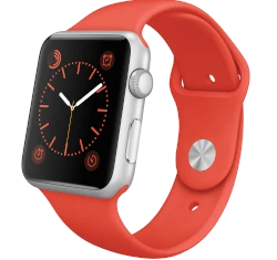 Apple Watch Sport 42mm Silver Aluminum Orange Sport Band MLC42LL/A smartwatch