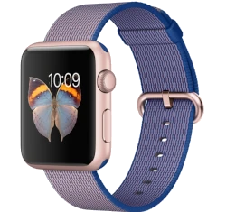 Apple Watch Sport 42mm Silver Aluminum Royal Blue Sport Band MMFM2LL/A smartwatch