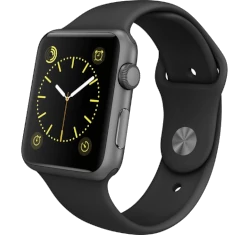 Apple Watch Sport 42mm Space Gray Aluminum Black Sport Band MJ3T2LL/A smartwatch