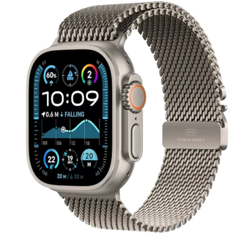 Apple Watch Ultra 2 49mm Titanium with Titanium Milanese Loop A2986 smartwatch